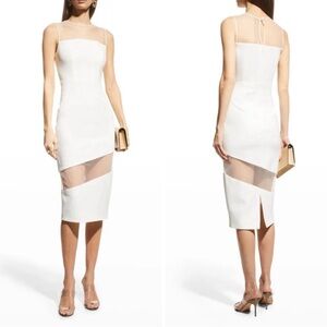 NWT Dress The Population Valerie Dress small white mesh insert